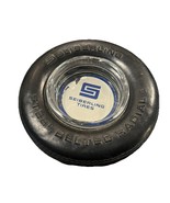 VTG Seiberling Tires Round Glass Tire Ashtray Ash Tray Dish Cigarette Sm... - $23.46
