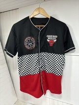 Vtg NBA Chicago Bulls Basketball Button Up Baseball Jersey Shirt Size Small - £15.82 GBP