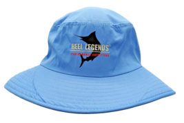Reel Legends Bucket Hat Size Medium Blue Boonie Safari Style Fishing Distressed - £10.76 GBP