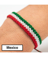 Mexican flag Bracelet, Gift for Men, Friendship Bracelet, Waterproof, Adjustable - $23.76 - $27.72