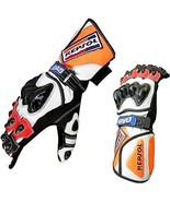 HONDA REPSOL MotoGp 2016 Motorbike Racing Leather Gloves For Men &amp; Women - $69.00
