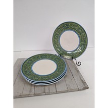 Vintage Royal Ironstone BLUE EDGE By Royal China Set of 4 Dinner Plates Set #2 - £19.50 GBP