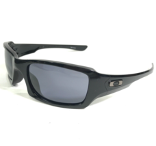 Oakley Sonnenbrille Fives Squared 03-440 Poliert Schwarz Wrap Rahmen Gläser - £74.45 GBP