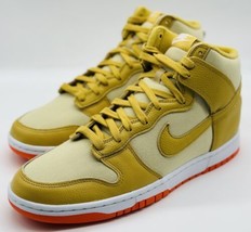 NEW Nike Dunk Hi Retro PRM Wheat Team Gold DV7215-700 Men&#39;s Size 9 - £109.01 GBP