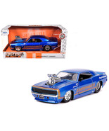 1969 Chevrolet Camaro &quot;Earthshaker&quot; Candy Blue 1/24 Diecast Car by Jada - $31.99