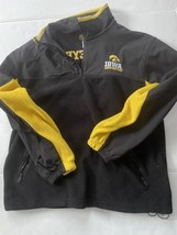 Iowa Hawkeyes Authentic 1/4 Zip Black Pullover Sweatshirt Black NCAA Size Medium - $11.54