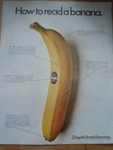 Chiquita How To Read A Banana Print Magazine Advertisement 1967 - $4.99