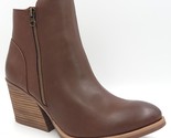 Korks Women Block Heel Western Ankle Booties Hattie Size US 9.5M Brown - $114.84