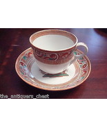 Antique English cup &amp; saucer earthenware transfer diamond mark orig 1870... - $86.88 CAD