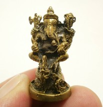 lord ganesh ganesha ganapati vinayaka ride naga snake miniature lucky hindu god  - £26.94 GBP