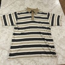 Vintage Towncraft Polo Shirt Medium Striped Golf Short Sleeve Collared - $15.18