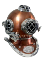 Vintage US Navy 18 Diving Divers Marine Helmet Mark V Solid Steel Copper Antique - £145.95 GBP