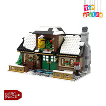 BuildMoc Modular Buildings Winter Village Cafe Model 1002 Pieces - £58.99 GBP
