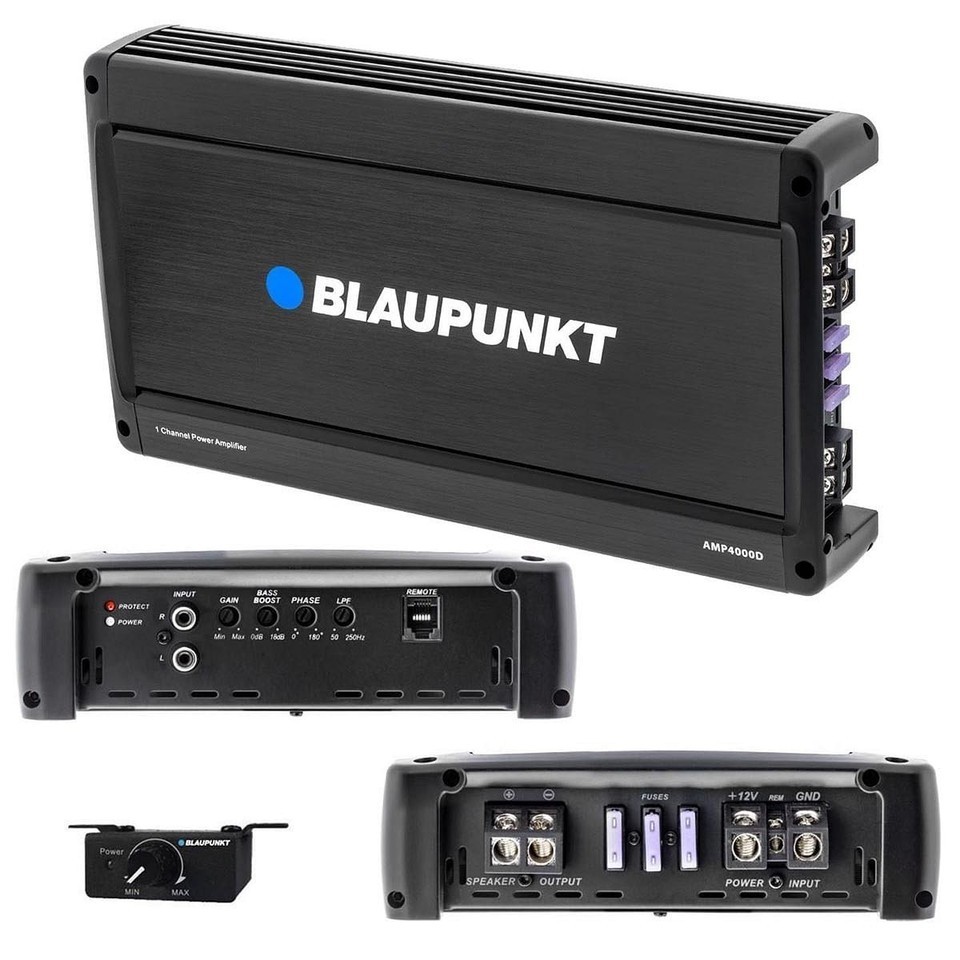 Blaupunkt Class D Monoblock Amplifier 1000W RMS/4000W MAX - $129.41