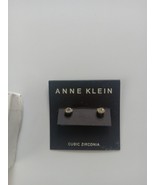 Anne Klein silver  Tone Cubic Zirconia Stud Pierced Earrings NEW - £6.76 GBP