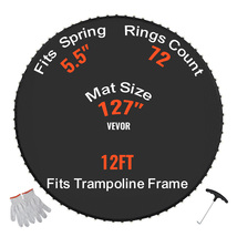 VEVOR Replacement Trampoline Mat, 12ft Frame, Round, Fit 5.5&quot; Spring Length - €35,19 EUR