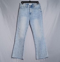 Pistola Jeans Womens 26 Flare Distressed Raw Hem High Rise Denim Pants - $499.50 MXN
