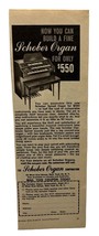 Schober Spinet Organ Print Ad 1963 Vintage Mail Order Plans New York Ori... - $11.95