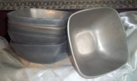 Set Of 6 Aluminum Salad / Serving Bowls By Pottery Barn Discontinued Barona - £46.45 GBP