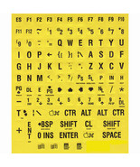 Large Computer Keyboard Stick Ons / Black on Yellow - Low Vision, Easy t... - €17,15 EUR