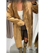 ZARA BNWT 2025. BEIGE SUEDE LEATHER COAT LIMITED EDITION. 2969/063/450 - $7,534.30 MXN