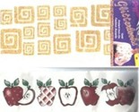 Iron On Applique  Gold Sq And Apples - $3.00