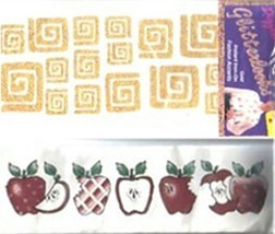 Iron On Applique  Gold Sq And Apples - £2.35 GBP