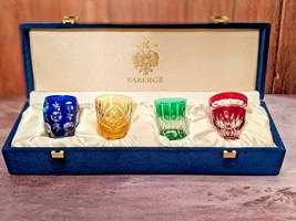 Faberge Colored Crystal Shot Glasses - £334.31 GBP