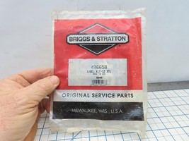 Briggs &amp; Stratton 496658 Decal Label Kit 12 XTL Factory Sealed May Need ... - $24.17