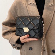 Lattice Women Crossbody Bag Metal Chain Messenger Bag 2022 New Small Flap Should - £24.61 GBP