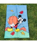 Vintage Disney Mickey Mouse Fall Thanksgiving Yard Flag Embroidered 27.5... - $368.03 MXN