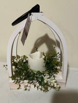 Arch Open Led Candle Lantern with Greens - SALE image 6