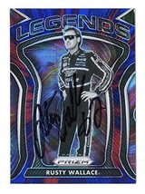 Autographed Rusty Wallace 2021 Panini Prizm Racing Red &amp; Blue Hyper Prizm Legend - £42.28 GBP