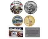 WWII D-DAY 80th Anniversary US IKE Dollar &amp; Higgins Boat $1 Dollar 2-Coi... - £14.95 GBP