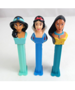 Lot of 3 Disney Princess Pez Dispensers Jasmine, Snow White, &amp; Pocahonta... - £7.72 GBP