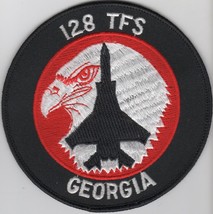 4" Usaf Air Force 128FS F-15C Red White 840TH Bomb Sq Embroidered Jacket Patch - £27.96 GBP
