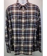 L) Men Sonoma Plaid Button Down Cotton Shirt XL - $9.89