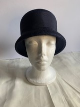 Vintage Navy hat with ribbon bow - $14.00