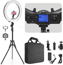 Ring Light, 19&quot; Bi-Color Lcd Display Ring Light With Stand, 55W 3000-5800K Cri97 - $142.98