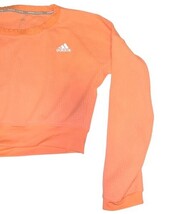 Adidas Running Cozy Pull Cropped Sweatshirt Orange Small NWT image 7