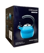 Circulon Enamel on Steel 2 Quart Whistling Teakettle - Turquoise Blue - £62.36 GBP