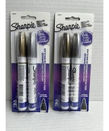 Sharpie Medium Point Oil-Based Paint Markers 2/Pkg-Gold, Silver Lot Of 2 - $242.54 MXN