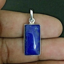 Colgante de Plata de Ley Collar Natural Lapis Lazuli PS-1323 - £43.11 GBP