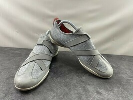 ECCO Sneakers Women 9.5M Bluma Shoes Gray Cross Over Strap Sport Slip On... - $37.54 CAD