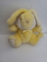 1986 Vintage GUND Floppsy Bunny Rabbit Yellow Plush Stuffed Animal Sitting - £23.72 GBP