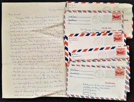 1957 Vintage Pvt Donald Case Army Canadensis Pa Mother 10 Handwritten Letters #4 - £69.58 GBP