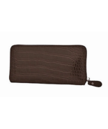 100% Genuine Men Leather Long Wallet Brown  - $88.85 CAD