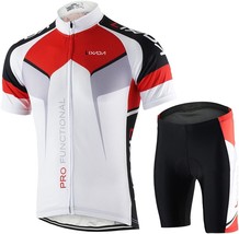 Men&#39;S 3D Cushion Shorts With Quick-Dry Breathable Shirt And Cycling Jers... - £43.90 GBP