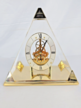 Vintage Seiko Quartz Pyramid Skeleton Mantel Clock QAW109G - £117.54 GBP