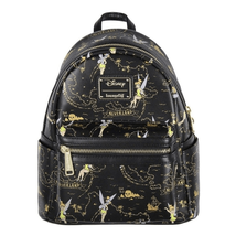 Loungefly Disney Peter Pan Tink Tinkerbell Fairy Black &amp; Gold Mini Backpack - £119.90 GBP